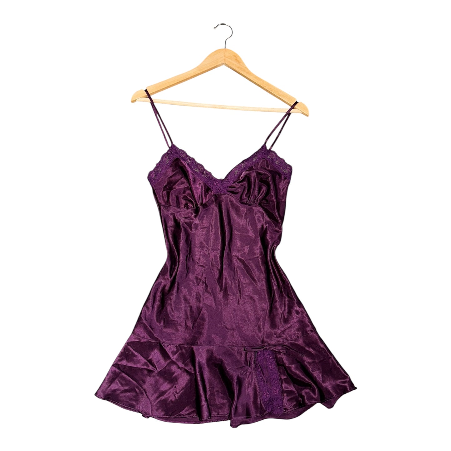 2000s Purple Satin Slip Dress