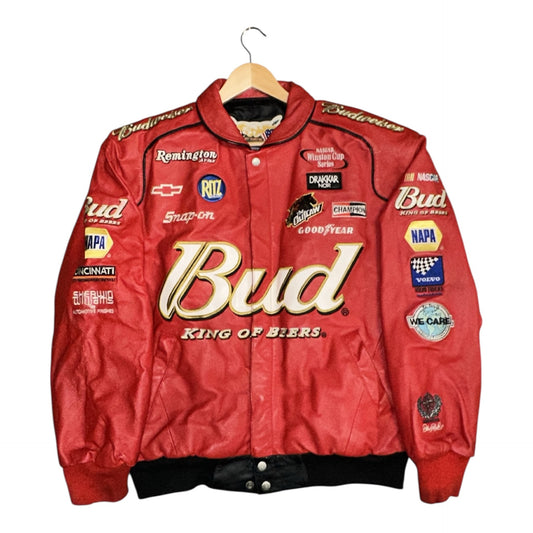 Nascar Budweiser Leather Jacket